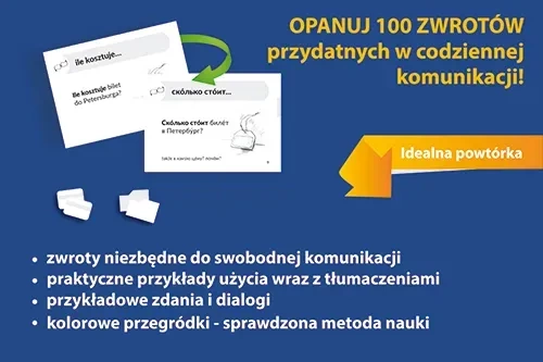 Rosyjski. Zwroty konwersacyjne. 100 fiszek