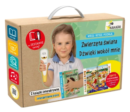 Mówiąca książka interaktywna „Widzę, słyszę, poznaję. Dźwięki wokół mnie i Zwierzęta świata”