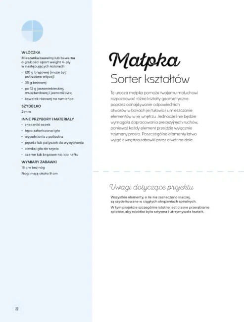 Szydełkowanie. Zabawki aktywizujące.