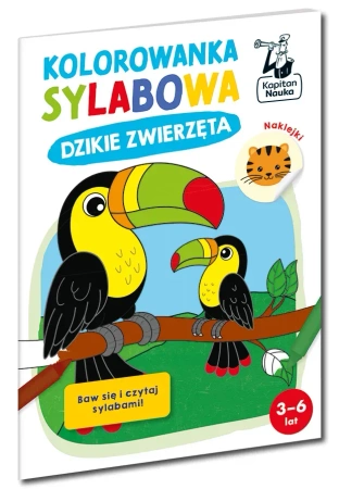 Kolorowanka sylabowa. Dzikie zwierzęta. Kapitan Nauka