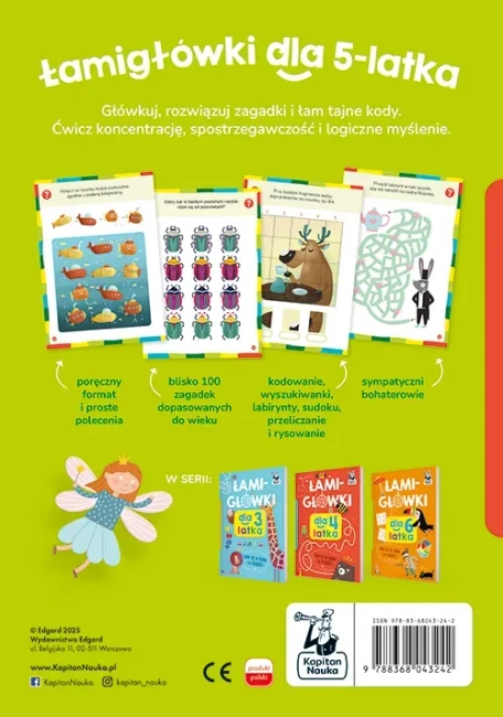 Łamigłówki dla 5-latka. Kapitan Nauka