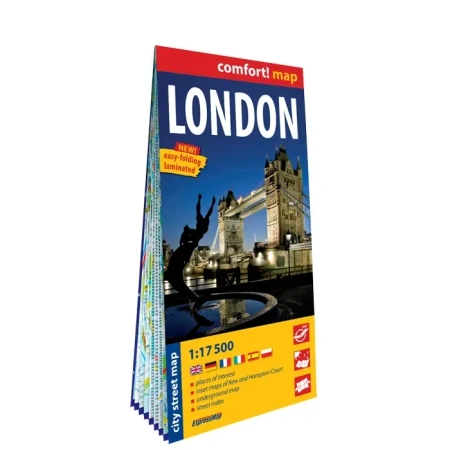 London laminowany plan miasta 1:17 500