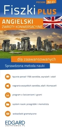 Angielski. Fiszki PLUS Zwroty konwersacyjne dla zaawansowanych. Poziom B2-C1