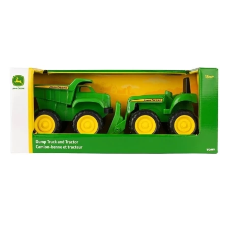 John Deere Wywrotka + Traktor Tomy