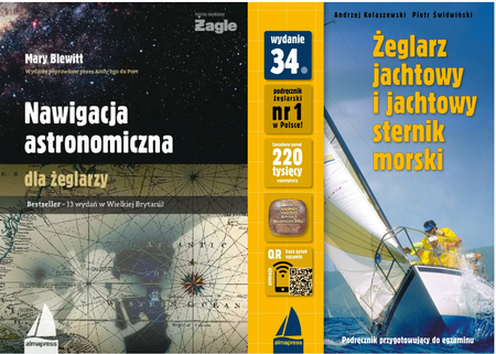 Zestaw 2w1 Nawigacja astronomiczna dla żeglarzy (dodruk 2022) + Żeglarz jachtowy i jachtowy sternik morski wyd. 34