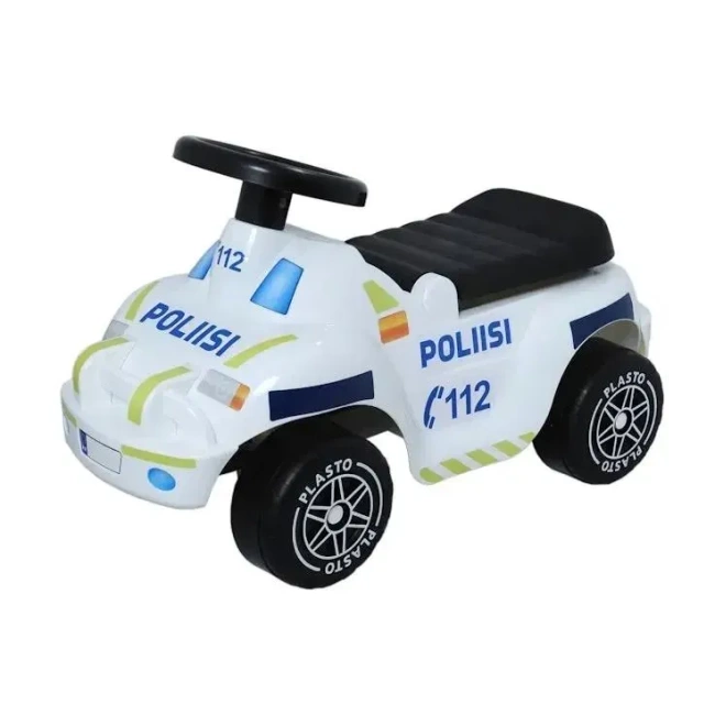 PLASTO Jeździk Policja ciche koła z bagażnikiem otwieranym Do 35 kg
