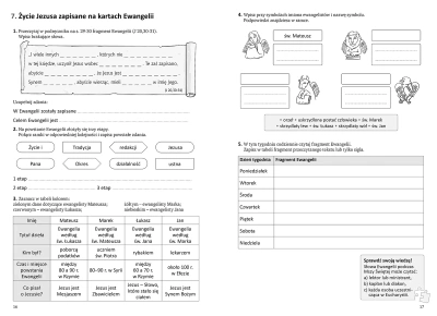 Szczęśliwi którzy czynią dobro Karty pracy dla klasy VII szkoły podstawowej