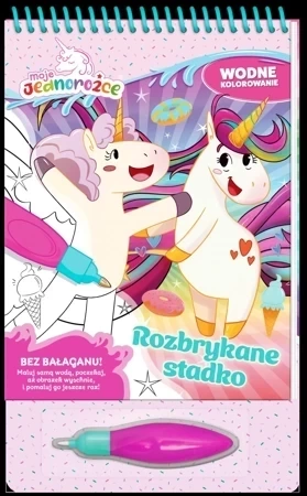 Rozbrykane stadko. Moje Jednorożce. Wodne kolorowanie