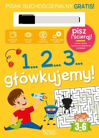 1...2...3...Główkujemy!. Książka z pisakiem suchościeralnym