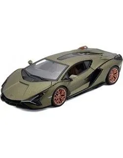 BBURAGO MODEL LAMBORGHINI SIAN FKP 37 MATT GREEN 1:24