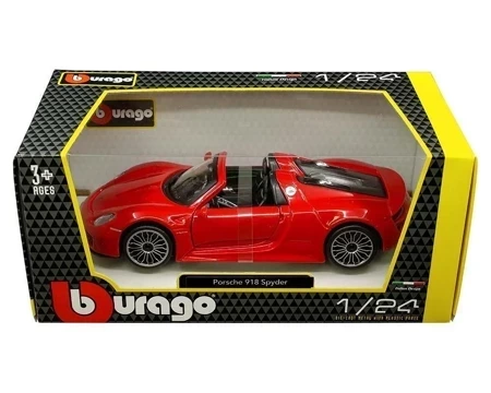 BBURAGO MODEL PORSCHE 918 SPYDER RED 1:24