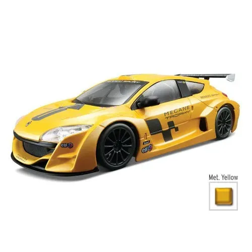 BBURAGO MODEL RENAULT MEGANE TROPHY MET YELLOW 1:24