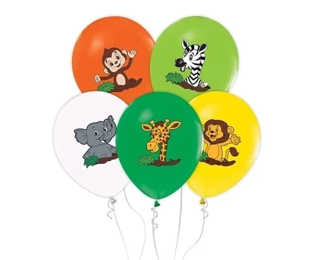 Balony Safari 30cm 5szt