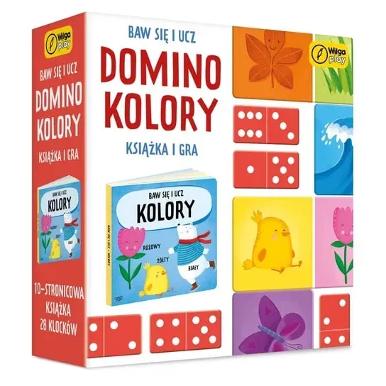 Baw się i ucz Domino Kolory Gra i książka