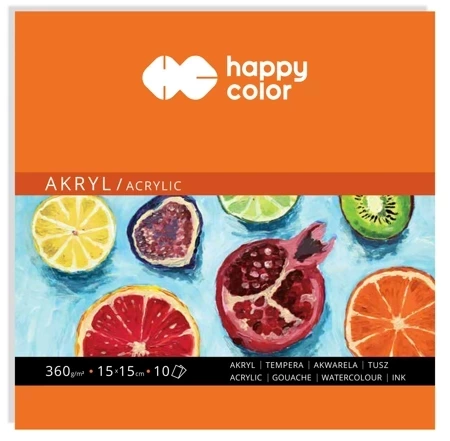 Blok do akrylu 10 ark. 360g Happy Color