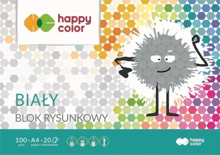 Blok rysunkowy biały A4/20K HAPPY COLOR