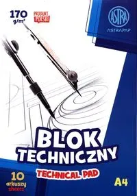 Blok techniczny A4/10K 170g (10szt) ASTRA