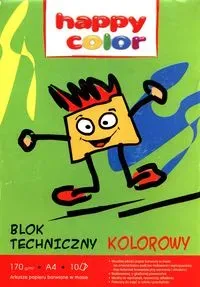 Blok techniczny kolor A4/10K HAPPY COLOR