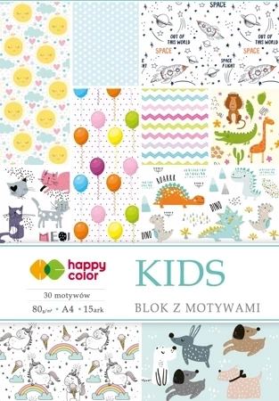 Blok z motywami Kids A4/15K 80g HAPPY COLOR