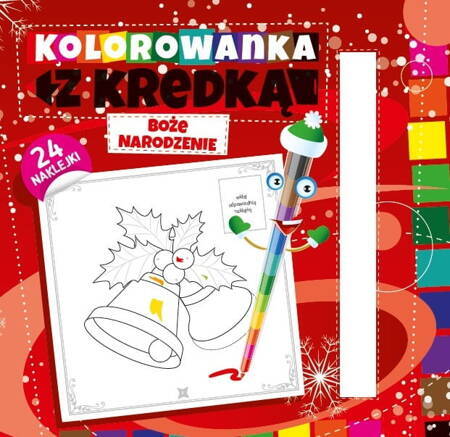 Boże Narodzenie. Kolorowanka z kredką