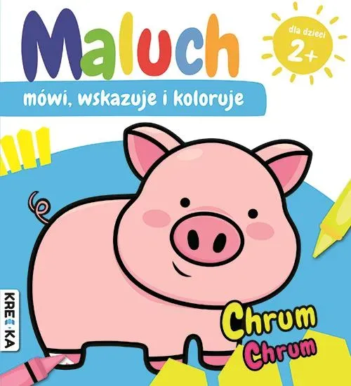 Chrum-chrum. Maluch mówi, wskazuje i koloruje