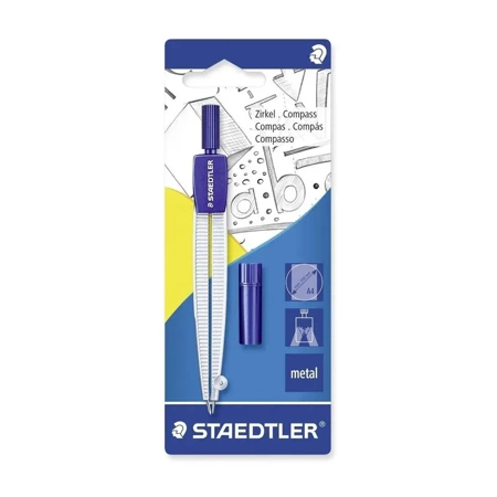 Cyrkiel szkolny z etui na grafity bls STAEDTLER