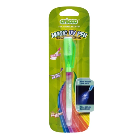 Długopis magiczny UV Cricco blister 1 szt.mix