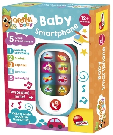 Elektroniczny baby smartphone z 5 funkcjami 304-PL55777