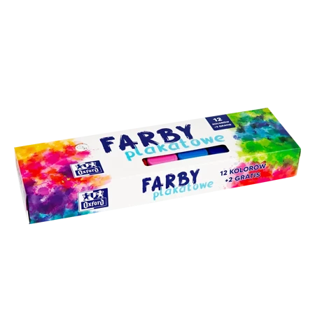 Farby plakatowe Oxford 12 + 2 kolorów 20ml