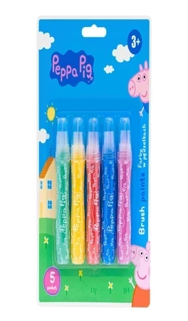 Farby w pędzelkach Peppa Pig 5szt.blister