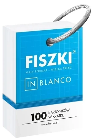 Fiszki in blanco. 100 kartoników w kratkę