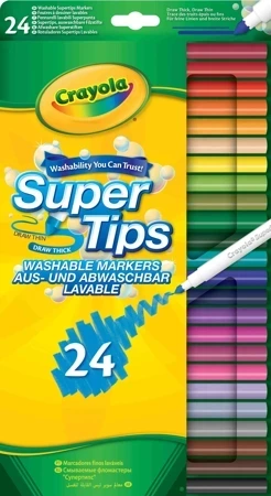 Flamastry zmywalne Crayola 24 kolory