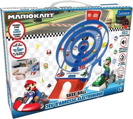 Gra MarioKart Skee Bal elektroniczna z ekranem LCD i 2 piłkami Lexibook JG995NI