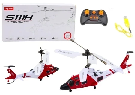 Helikopter RC Żyroskop Syma S111 czerwono biały