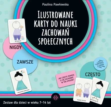 Ilustrowane karty do nauki zachowań społecznych Zestaw dla dzieci w wieku 7–14 lat