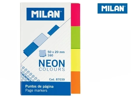 Indeksy neon kolorowe 50x20mm MILAN