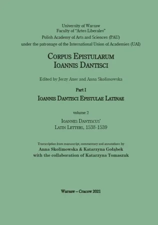 Ioannes Dantiscus' Latin Letters, 1538-1539