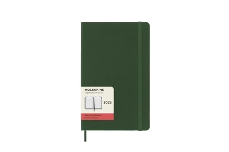 Kalendarz 2025 12M Moleskine L dzienny Myrtle Green 13x21