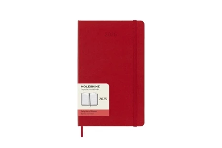 Kalendarz 2025 12M Moleskine L dzienny Scarlet Red 13x21