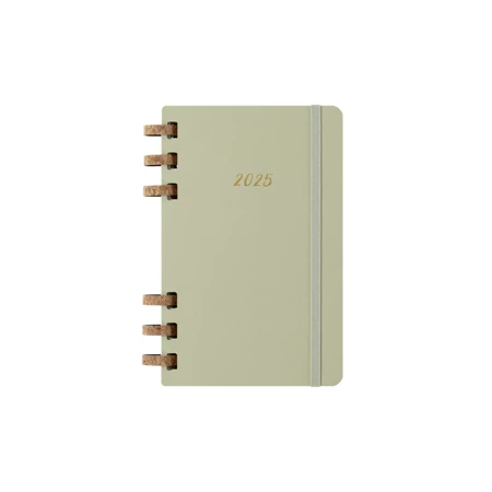 Kalendarz 2025 12M Moleskine L na spirali Crush Kiwi 13x21