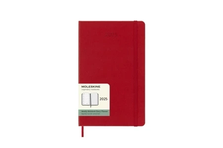 Kalendarz 2025 12M Moleskine L tygodniowy Scarlet Red 13x21