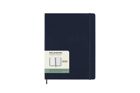 Kalendarz 2025 12M Moleskine XL tygodniowy Sapphire Blue 19x25