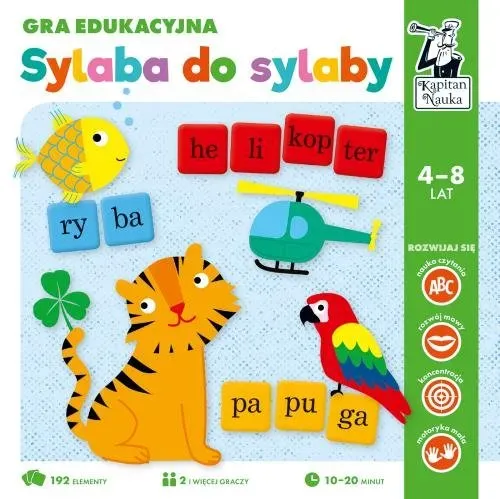 Kapitan Nauka. Gra edukacyjna. Sylaba do sylaby (4-8 lat)