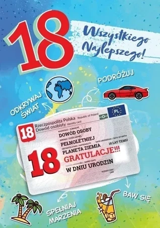 Karnet Urodziny 18