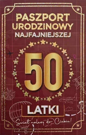 Karnet Urodziny 50 Nowy paszport damskie