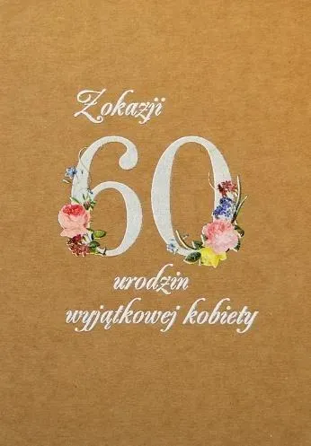 Kartka okolicznościowa eko Urodziny 60 TS52