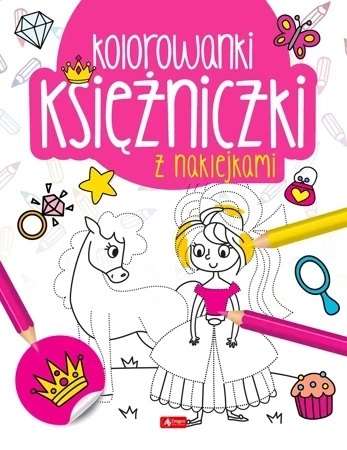 Kolorowanki. Księżniczki z naklejkami