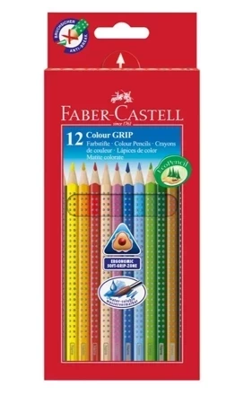 Kredki Grip 12 kolorów FABER CASTELL