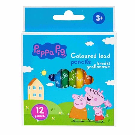 Kredki grafionowe okrągłe Peppa Pig 7/85 mm 12 kolorów