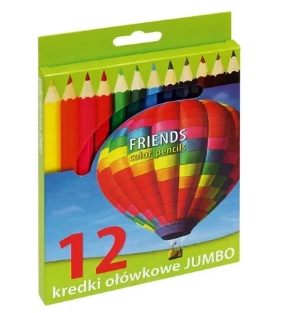 Kredki ołówkowe jumbo Grand 12 kolorów